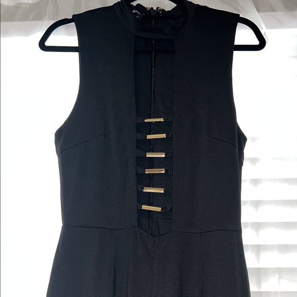 bebe Black Jumpsuit with Gold Accents🌸blk Fridays $15 - Picture 2 of 4